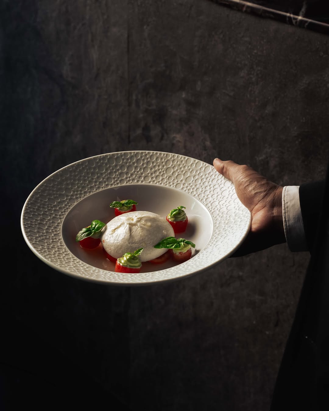 Burrata with Tomato Jelly